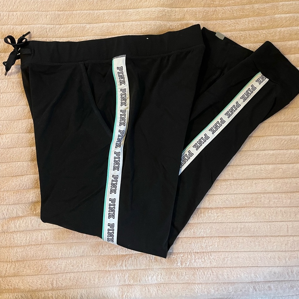 Pink Stripe tape leggings